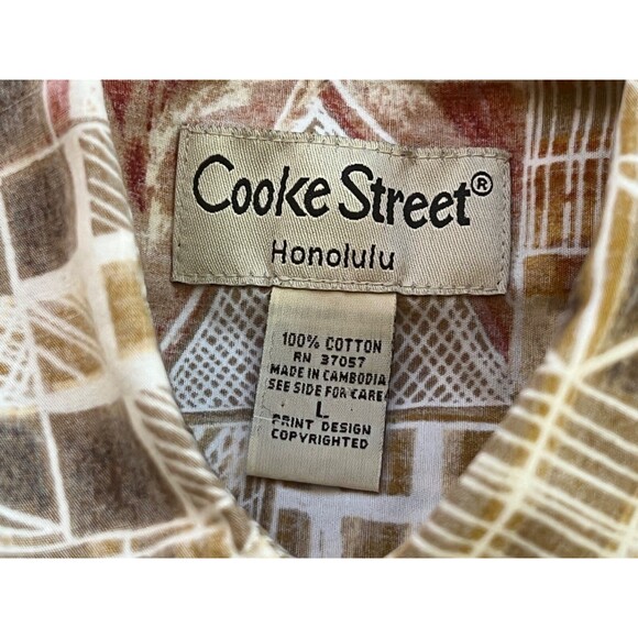 COOKE STREET Men's Short Sleeve Button Down Inside Out Hawaiian Shirt Large - Picture 5 of 6